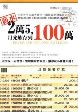 薪水2萬5,月光族存到100萬JPG 薪水2萬5,月光族存到100萬JPG